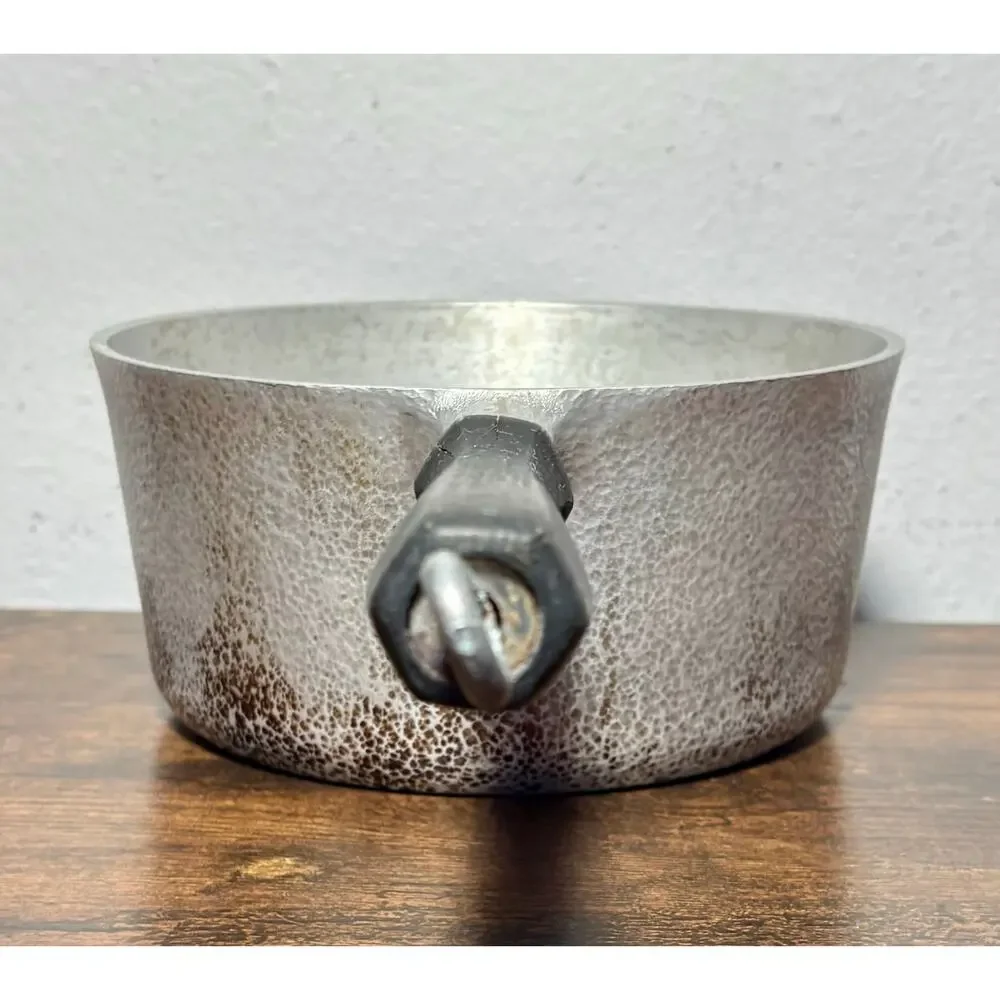 Vintage1950s Club Hammered Aluminum Saucepan 2 QT Silver Hammercraft Cookware
